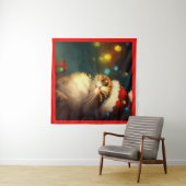 Weihnachtskatze 3 wandteppich (Beispiel (Horizontal))