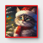 Weihnachtskatze 5 fotoplatte (Vorderseite)