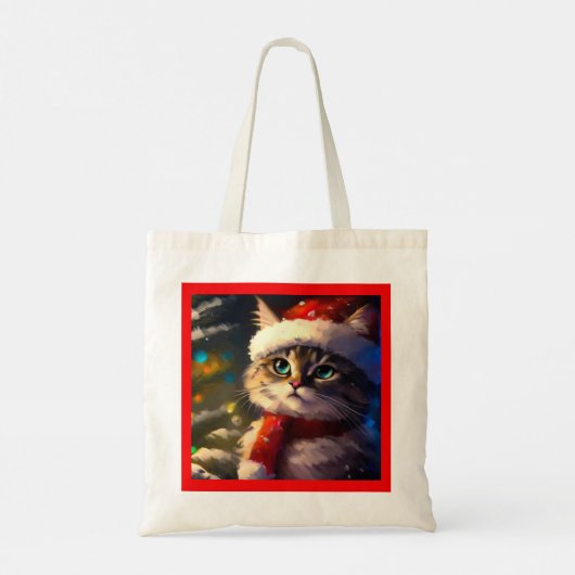 Weihnachtskatze 5 tragetasche (Rückseite)