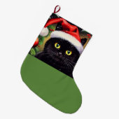Weihnachtskatze 6 großer weihnachtsstrumpf (Vorderansicht (hängend))