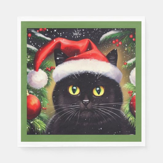Weihnachtskatze 6 serviette (Vorderseite)