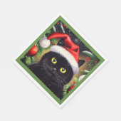 Weihnachtskatze 6 serviette (Ecke)