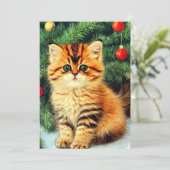 Weihnachtskatze Ankündigung (Stehend Vorderseite)