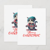 Weihnachtskatze Begleitkarte (Vorne/Hinten)