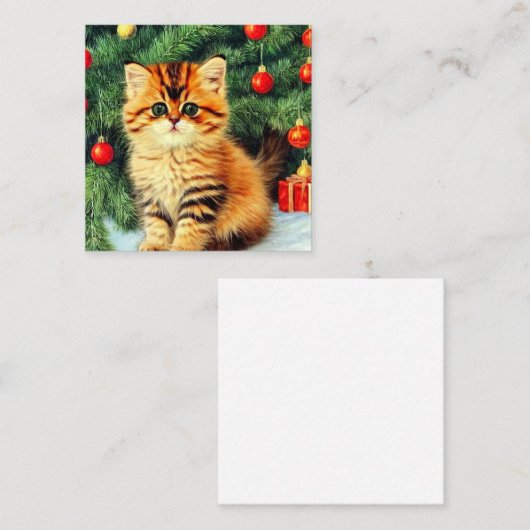 Weihnachtskatze Begleitkarte (Vorne/Hinten)