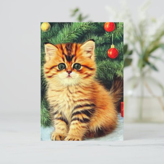 Weihnachtskatze Begleitkarte (Stehend Vorderseite)