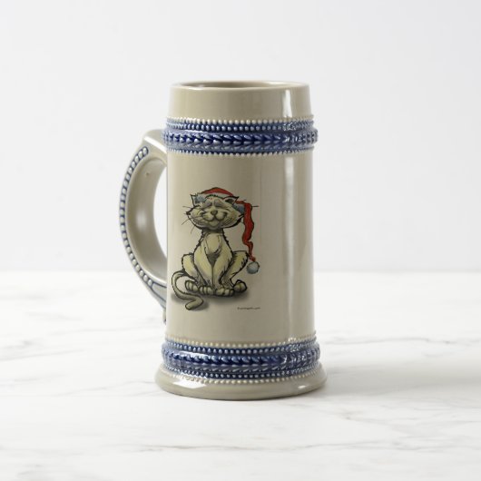 Weihnachtskatze Bierglas (Vorderseite Links)