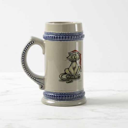 Weihnachtskatze Bierglas (Links)