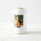 Weihnachtskatze Bierglas (Vorderseite Links)