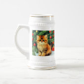 Weihnachtskatze Bierglas (Links)