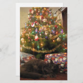 Weihnachtskatze Briefpapier (Vorne/Hinten)