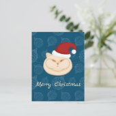 Weihnachtskatze. Britische Katze. Santa Katze. Feiertagspostkarte (Stehend Vorderseite)