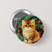 Weihnachtskatze Button (Vorne & Hinten)
