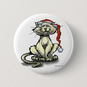 Weihnachtskatze Button