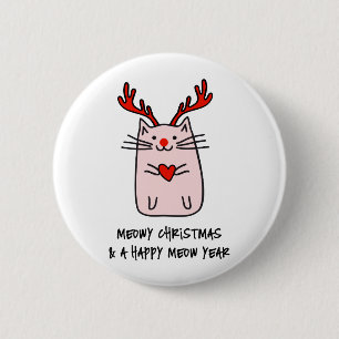 Weihnachtskatze Button
