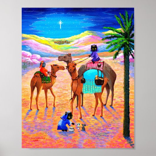 Weihnachtskatze Canvas Print Star Camel Creationar Poster (Vorne)