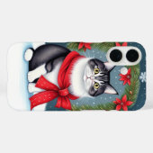 Weihnachtskatze Case-Mate iPhone Hülle (Rückseite (Horizontal))