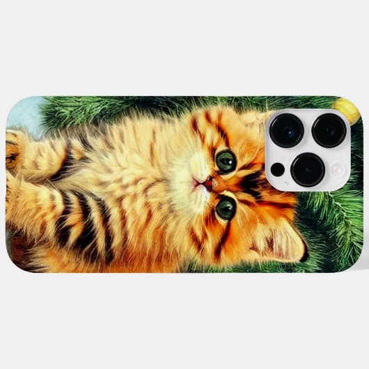 Weihnachtskatze Case-Mate iPhone Hülle (Rückseite (Horizontal))