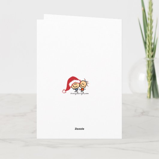 Weihnachtskatze COVID No Kisses Holiday Gruß Karte (Rückseite)