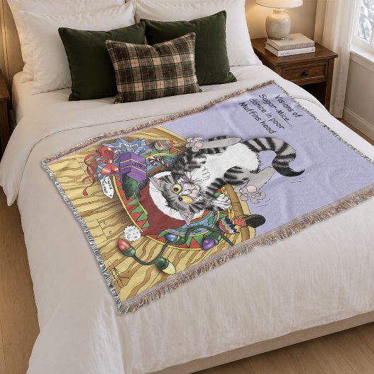 Weihnachtskatze Decke