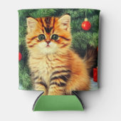 Weihnachtskatze Dosenkühler (Vorderseite)
