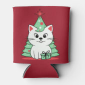 Weihnachtskatze Dosenkühler (Vorderseite)