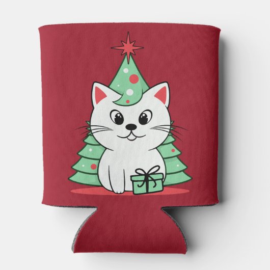 Weihnachtskatze Dosenkühler (Rückseite)