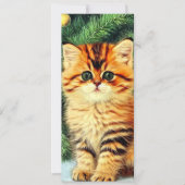 Weihnachtskatze Einladung (Vorderseite)