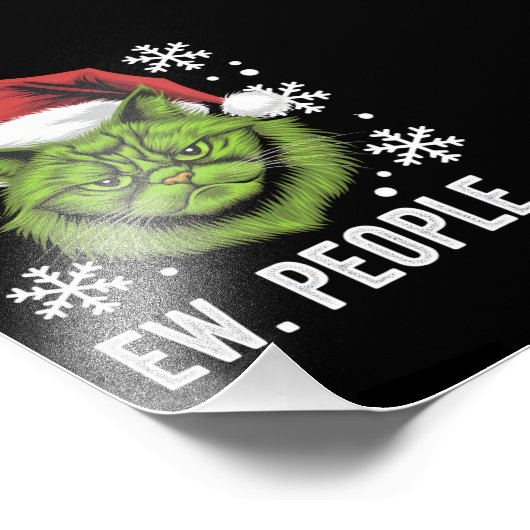 Weihnachtskatze Ew People Meowy Cat Lovers Fotodruck (Ecke)