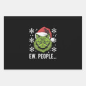 Weihnachtskatze Ew People Meowy Cat Lovers Geschenkpapier Set (Vorderseite)