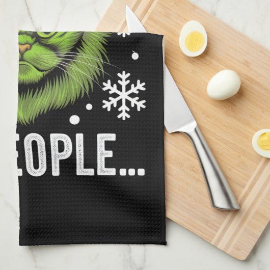 Weihnachtskatze Ew People Meowy Cat Lovers Geschirrtuch (Viertel Falte)