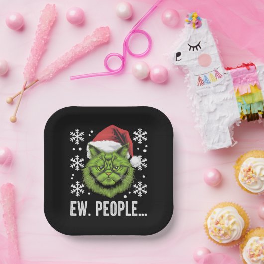 Weihnachtskatze Ew People Meowy Cat Lovers Pappteller (Party)