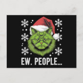 Weihnachtskatze Ew People Meowy Cat Lovers Postkarte (Vorderseite)