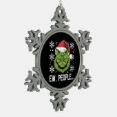 Weihnachtskatze Ew People Meowy Cat Lovers Schneeflocken Zinn-Ornament (Links)