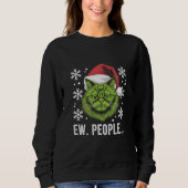 Weihnachtskatze Ew People Meowy Cat Lovers Sweatshirt (Vorderseite)