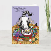 Weihnachtskatze Feiertagskarte (Vorderseite)