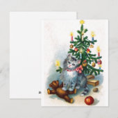 Weihnachtskatze Feiertagskarte (Vorne/Hinten)