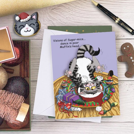 Weihnachtskatze Feiertagskarte