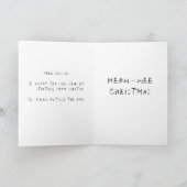 Weihnachtskatze Feiertagskarte (Innenseite)