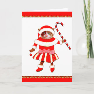 Weihnachtskatze Feiertagskarte