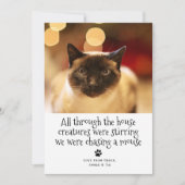 Weihnachtskatze Feiertagskarte (Vorderseite)