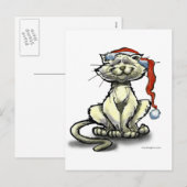 Weihnachtskatze Feiertagspostkarte (Vorne/Hinten)