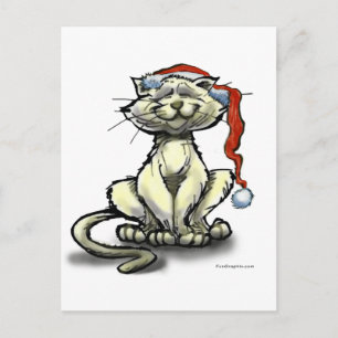 Weihnachtskatze Feiertagspostkarte