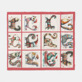 Weihnachtskatze Fleece Blanket (Vorderseite (Horizontal))
