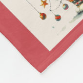 Weihnachtskatze Fleece Blanket (Ecke)