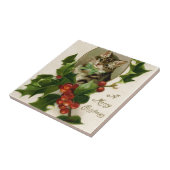 Weihnachtskatze Fliese (Seite)