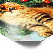 Weihnachtskatze Fotodruck (Ecke)