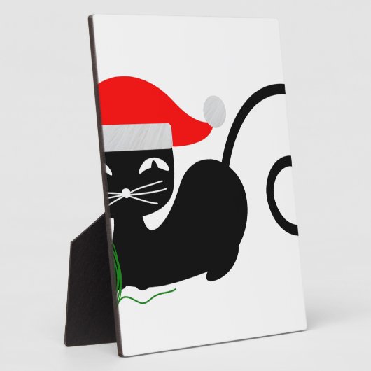 Weihnachtskatze Fotoplatte (Seite)