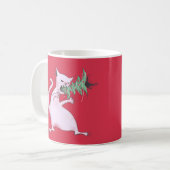 Weihnachtskatze Funny Evil Kitty Weihnachtsbaum Kaffeetasse (Vorderseite Links)