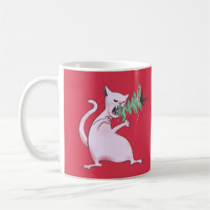 Weihnachtskatze Funny Evil Kitty Weihnachtsbaum Kaffeetasse